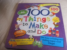 100 THINGS TO MAKE AND DO WIPE CLEAN PAGES 3D GLASSES  STENCIL SHEETS STICKERS
