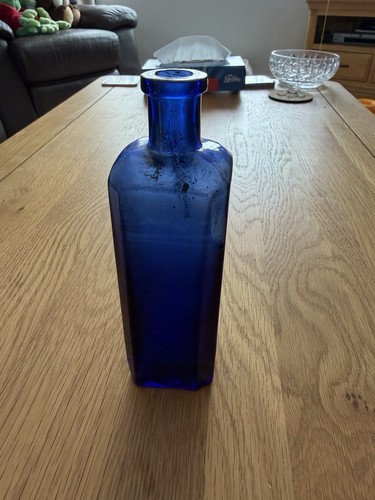 Vintage bottle cobalt blue - bottle.,