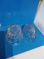 Pair vintage pressed glass - pair,