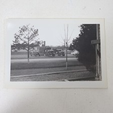 Vtg Photo Army Trucks Parked
