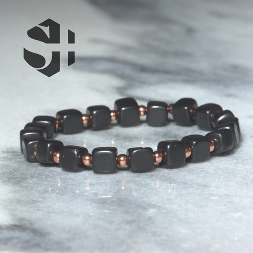 Shungite and copper bracelet - and,