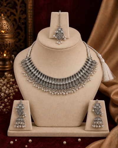 Indian oxidised silver - indian, tone