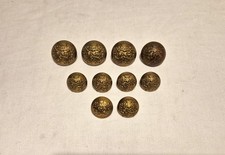 Original WW1 WW2 British Army Argyll & Sutherland Officer Jacket Buttons Set