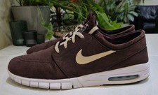 NIKE AIR SB STEFAN JANOSKI MAX TRAINERS. MENS SIZE 10 UK. CHOCOLATE/WHT *NIKE iD