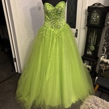 Ladies Mori-Lee Size 6 Lime Green Fairy Tale Dress New With Tags
