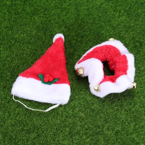 Adorable pet santa hat - santa, collar