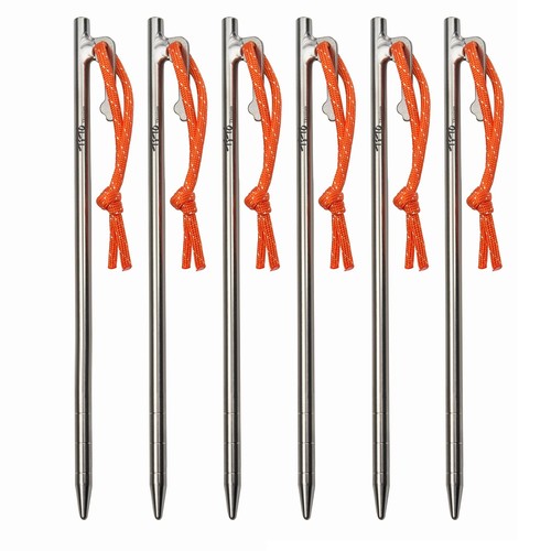Titanium alloy tent pegs heavy - titanium,