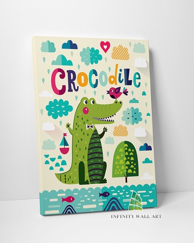 Cute crocodile animal canvas - cute,