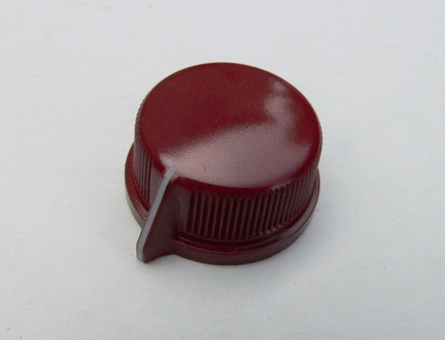 Low profile red bakelite knob - profile,