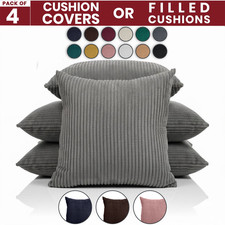 Pack of 4 Stripe Velvet