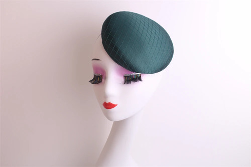 Fascinator hat base satin 15cm - satin,