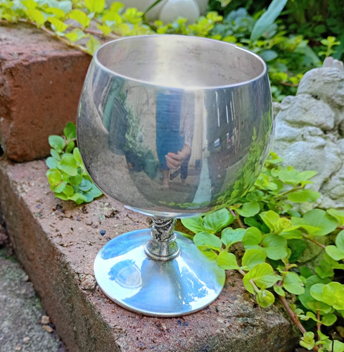 Falstaff silver plated goblet - silver,