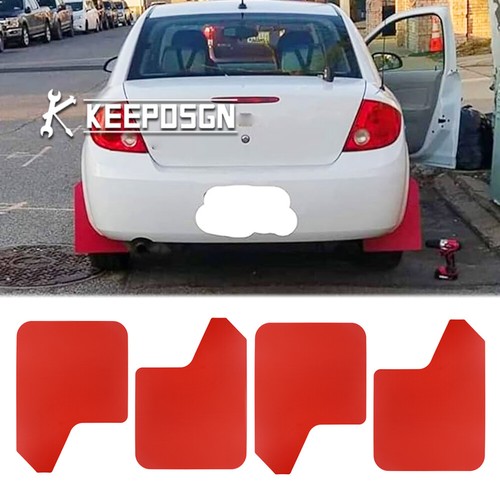 4pcs red mud flap splash - red,