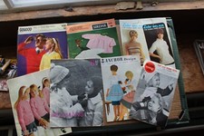 7 x vintage various  wool  knitting patterns  4 page