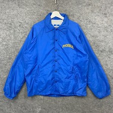Vintage Champion Jacket Mens Large Blue Windbreaker Coach Top 80s Phoebus USA