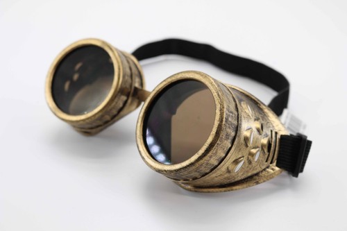 Gold steampunk goggles - steampunk, retro