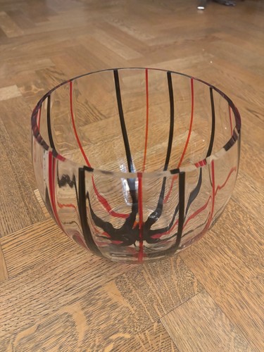 Large glass vase bowl hand - vase/bowl,