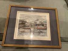 Watercolour limited edition print of Bristol Docks Glyn Martin
