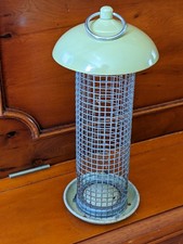 METAL BIRD FEEDER HANGING 9.5 IN, 24 CM HIGH 7 MM SQUARE MESH SUIT PEANUTS GOOD