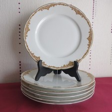 6 Dinner Plates Porcelain Limoges BERNARDAUD Model Montespan Ø 26 CM