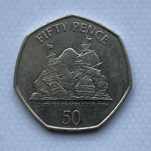 Capture gibraltar 50p - gibraltar,