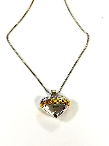 Sterling silver heart necklace - sterling,