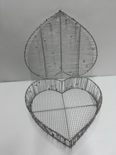 decorative heart-shaped wire basket