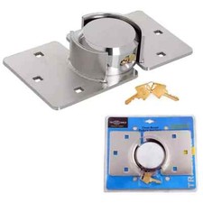 VAN LOCK GARDEN SHED PADLOCK 73MM SECURITY PADLOCK AND HASP SET - CHROME PLATED