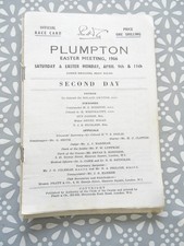 Plumpton Racecourse Race Card April 11th 1966