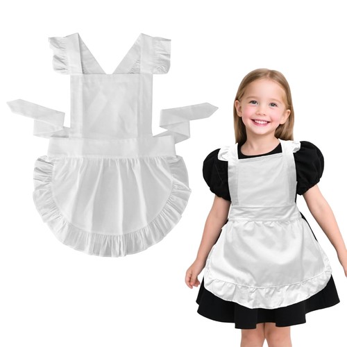 Eqlef white apron kids maid - eqlef, kids,