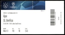 Ticket 2018 Ajax vs. SL Benfica Champions League  20974