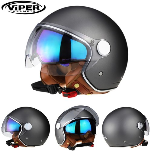 Open face motorbike scooter - open,