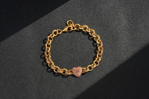 Women 9ct gold heart belcher - 9ct,