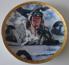 JOHN WAYNE TRIBUTE TO JET PILOTS FRANKLIN MINT COLLECTOR'S PLATE