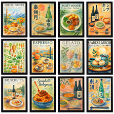 Vintage Food & Bars Poster -