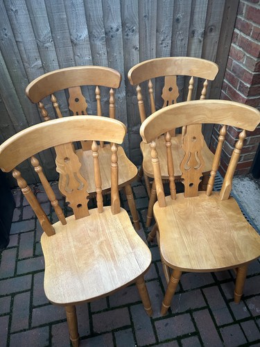 Solid pine chairs farmhouse - x4,