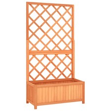 Wooden Planter with Trellis