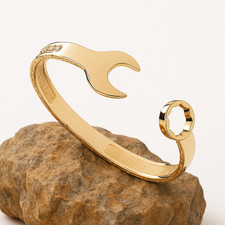 18ct Gold Mens Spanner Bangle