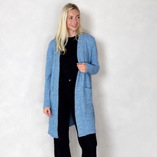 SIZE 6 TO 32 WOMENS LONGLINE SUPER SOFT KNITTED CARDIGAN IN 4 COLOURS