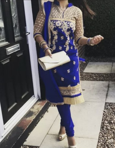 Ladies stunning blue and gold - ladies,