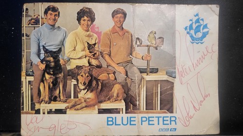 Signed blue peter postcard - peter,