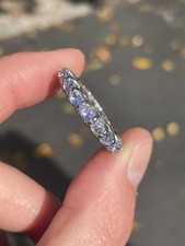 Silver Tanzanite Full Eternity Ring 4 Grams 925