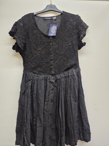 Black crochet dress - dress, dresses