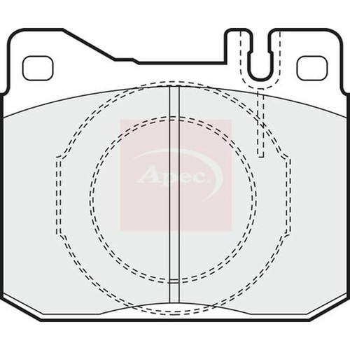 Apec front brake pad set - apec, fits