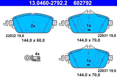 Disc brake pad set ate - disc,