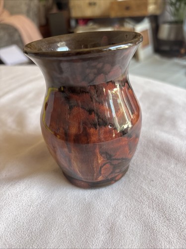 Ceramic vase hand thrown piece - hand-thrown,