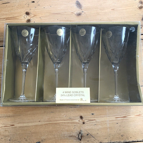 Crystal arques wine goblets - d"arques,
