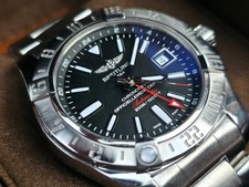 Breitling Avenger II GMT A32390 Black Stunning Black Automatic Men's Watch + Box