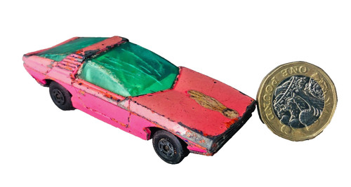 Toy car matchbox pink vauxhall - car,