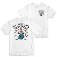 Personalised Birthday Boy Bowling T Shirt Custom Name Kids Bowler Strike Part...